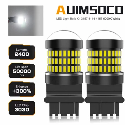 Para Ford Focus 2000-2017 2018 Blanco 3157 LED Señal de giro Bombillas de estacionamiento 2x Foto 1 de 4