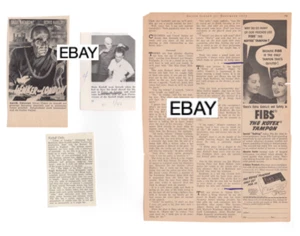 1939 ORIG BORIS KARLOFF TOWER OF LONDON MOVIE CLIPPINGS REVIEW FAMOUS MONSTERS - Picture 1 of 1