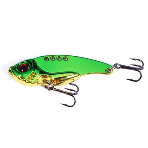 5PCS 5cm/10g 3D Eyes Metal Bait Crankbait Lures Bass VIB Blade Tackle New - Picture 1 of 6