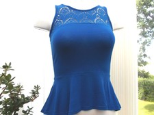 "pilot" ladies royal blue top size m/l