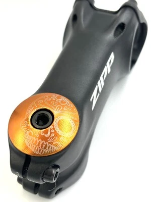 Día de la Calavera Muerta - Auriculares Bicicleta Sin Rosca Tapa de Vástago 1 1/8" Naranja/Dorado Foto 1 de 4