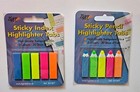 100 STICKY NOTE INDEX HIGHLIGHTER TAG FLAG POINTER LABELS BRIGHT NEON COLOURED