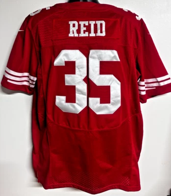 Camiseta de fútbol americano NFL San Francisco 49ers # 35 Eric Reid para hombre talla: 44 roja - usada Foto 1 de 4