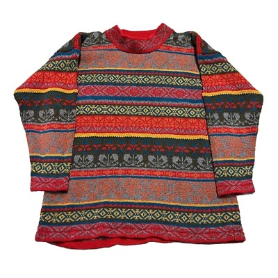 Suéter Vintage Jennifer Moore Mujer L Grueso Tejido Rayas Abstracto Años 80 Pullover Foto 1 de 4