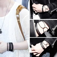 10Pcs Silicone Gummy Bands Bracelets Rubber Gummies Jelly Black Bracelets