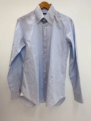 BARBA Long Sleeve Shirt Cotton Blue Check - Image 1 of 4