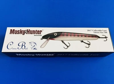 Señuelo grúa de señuelo coleccionable Musky Hunter Magazine 2017 #d/500 Foto 1 de 3