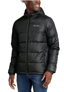 *Neu mit Etikett* Eddie Bauer Herren Daunenjacke mit weitem Kanal und Kapuze (schwarz, S) - Bild 1 von 3
