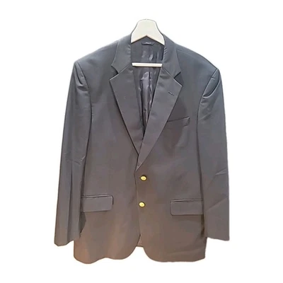 Men's Brooks Brother Loro Piana Material Blazer Jacket Black Two Button Size 42 - Image 1 of 4