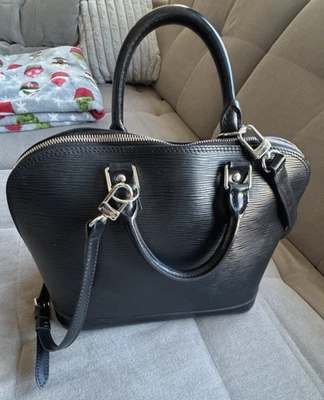 Bolsa Louis Vuitton Alma PM Moka Preta Epi BOM AUTÊNTICO MUITO BOM ESTADO - Imagem 1 de 4