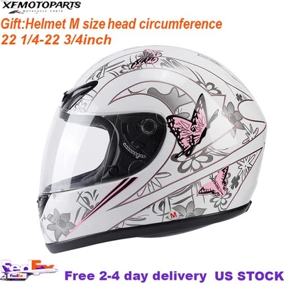 DOT Butterfly Motorcycle Street Helmet Adult Off road Dirt Bike ATV Helmet  M - Изображение 1 из 4