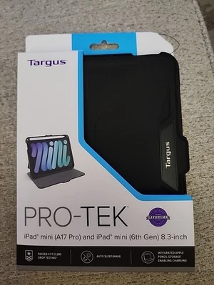 Targus Pro-Tek Case for iPad Mini (A17 Pro and 6th Gen.) 8.3-inch, Black - Image 1 of 4