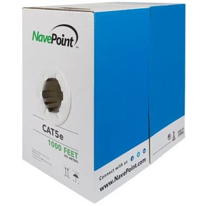 CAT5e 1000FT UTP Cable Solid 24AWG Yellow Network Ethernet LAN Bulk Wire RJ45 - Picture 1 of 4