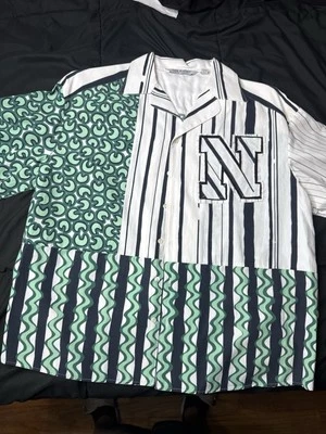 Neil Barrett Mixed Print Panelled Shirt - Image 1 of 2