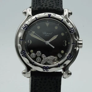 CHOPARD HERREN UHR 8347 38MM HAPPY DIAMONDS QUARZ VINTAGE HAPPY DIAMONDS FISH - Picture 1 of 10