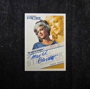Quotable Star Trek - Majel Barrett as Nurse Christine Chapel Autograph Card QA6 - Picture 1 of 2