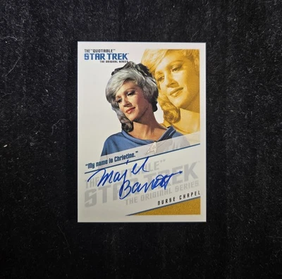 Quotable Star Trek - Majel Barrett as Nurse Christine Chapel Autograph Card QA6 - Image 1 of 2