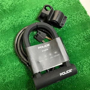 POLICE Bike U Lock With Cable Heavy Duty Bike Lock Scooter Lock w/ Keys U shape - Picture 1 of 6