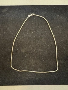 Vintage 925 Sterling Silber Box Gliederkette Halskette 16" (5,3 g) schwer - Bild 1 von 3