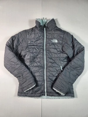 The North Face Jacket Girls L 14/16 Gray Blue Mossbud Swirl Sherpa Reversible - Image 1 of 4