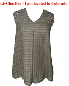 Embellished Blouse by Knox Rose–Moss Olive Green Casual Boho Solid NWT Women XS - Picture 1 of 9