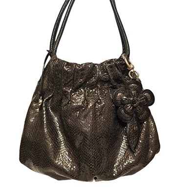 Bolso de mano Brighton BREELAN gris pitón negro charol en relieve Foto 1 de 4