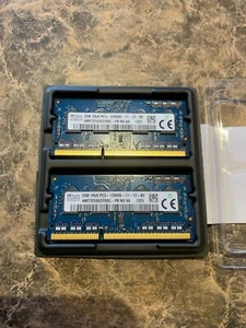 SK Hynix 4GB (2 X 2GB) 1Rx8 PC3-12800S-11-12-B2 12800S Laptop Memory RAM - Afbeelding 1 van 1