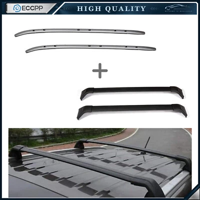 Barra transversal de techo superior de aluminio para Mazda CX-5 CX5 2017-2019 + barra transversal de riel como Foto 1 de 4