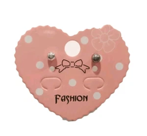 Vintage 3 mm silberfarbene Kugel zierliche Ohrstecker Pfosten - Bild 1 von 3