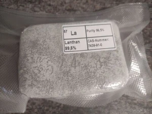 1,7kg Lanthan (Lanthanum) Metall 99.5%, Metall der seltenen Erden - Bild 1 von 3