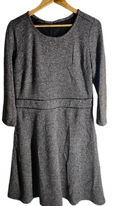 Talbots Fit and Flare Gray Sweater Dress Swing A-Line Gray Size 10 - Picture 1 of 6