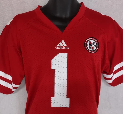 Adidas Nebraska Cornhuskers Football Jersey Large #1 Red White Cover