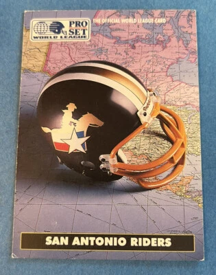 1991 Pro Set WLAF Helmets #10 San Antonio Riders - Image 1 of 2