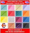 Coloured Tissue Paper  Luxury 18GSM Retail  Present Gift Wrapping  Sheets - 50x75cm