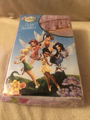 Falda de cama doble Disney Fairies "FLOW OF ART" JCP rosa floral nueva con etiquetas en paquete Foto 1 de 4