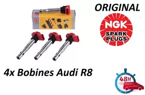 4x BOBINE D’ALLUMAGE ROUGE R8 2.0 TFSI EA113 ORIGINAL NGK MOTORSPORT PERFORMANCE - Imagen 1 de 1