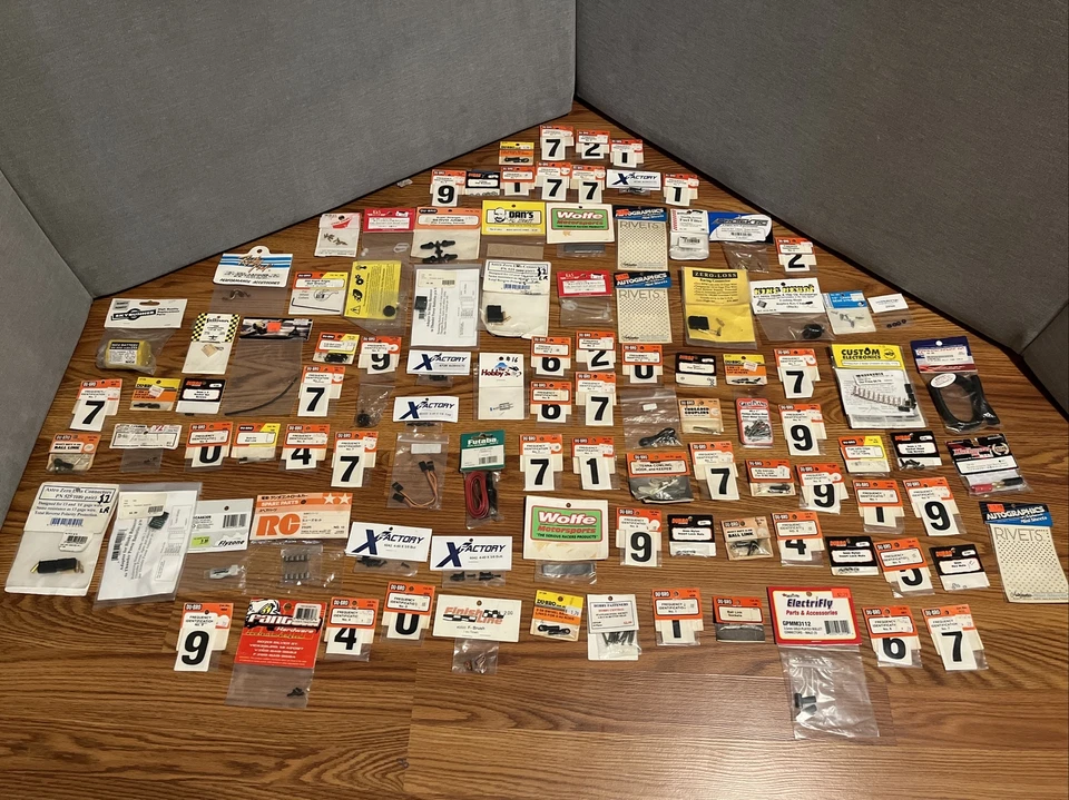 Dubro Sullivan Xfactory Great Planes RC Parts Lot 100 Packages - Image 1 of 4