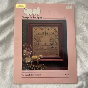 Sheepish Antiques THE SARAH E POPE SAMPLER 1773 Counted Cross Stitch Pattern - Picture 1 of 7