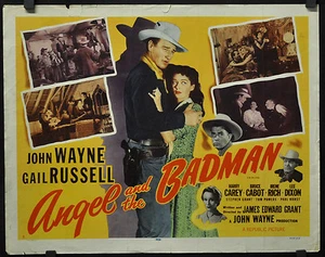 Angel And The Badman R1959 ORIG 22X28 "B" MOVIE POSTER JOHN WAYNE GAIL RUSSELL - Picture 1 of 1
