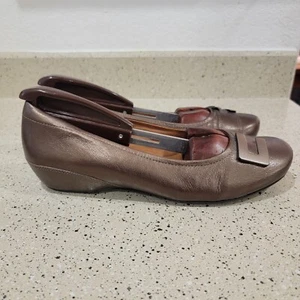 Clarks Artisan CONCERT CHOIR Flats Womens Size 9M Bronze Leather Ballet Pumps - Picture 1 of 10