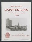 Etiquette SAINT-EMILION 1964 Suisse Berne VIN WINE Bordeaux label