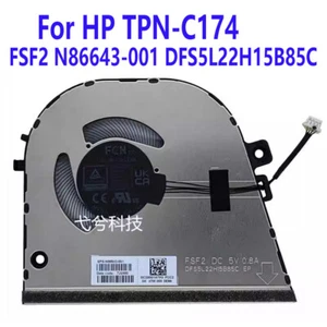 Ventilador de refrigeración para portátil HP TPN-C174 FSF2 DFS5L22H15B85C DC 5V N86643-001 - Imagen 1 de 2