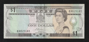 Fiji $ 1 Dollar ND 1987 P 86 QE II Banknote - Picture 1 of 2