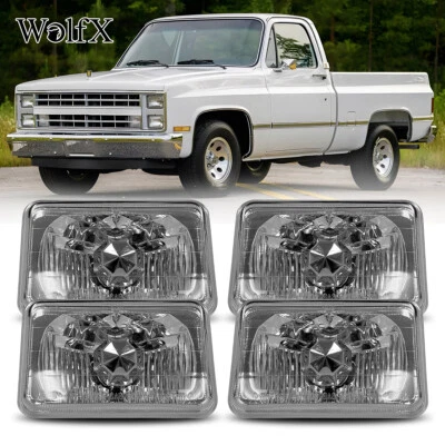 Clear Headlights For Chevrolet Suburban/Ford Mustang/Toyota/Nissan/Cadillac 4PCS - Image 1 of 4