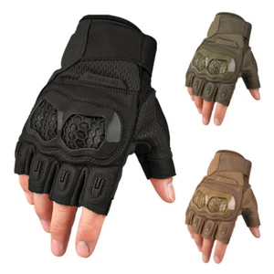 Tactical Work Gloves Knuckle Protection Fingerless Multi-Purpose Safety Gloves - Picture 1 of 24