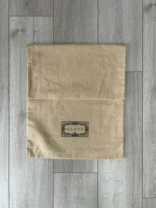 GUCCI HAND BAG AUTHENTIC STAMP LOGO COTTON LARGE DUST BAG FLAP CLOSURE CHRISTMAS - Picture 1 of 4