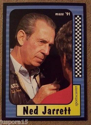 1991 Ned Jarrett Card 227 of 240 Maxx Collection Race Cards - Image 1 of 2