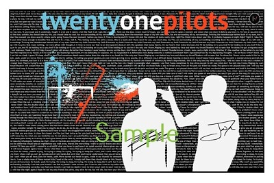 Twenty One Pilots large signed 12x18 inch photograph poster - Top Quality  - Image 1 of 4