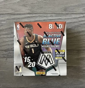 2019-2020 Panini Mosaic Prizms Reactive Blue NBA Basketball Mega Box - Picture 1 of 6