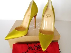 yellow red bottom heels